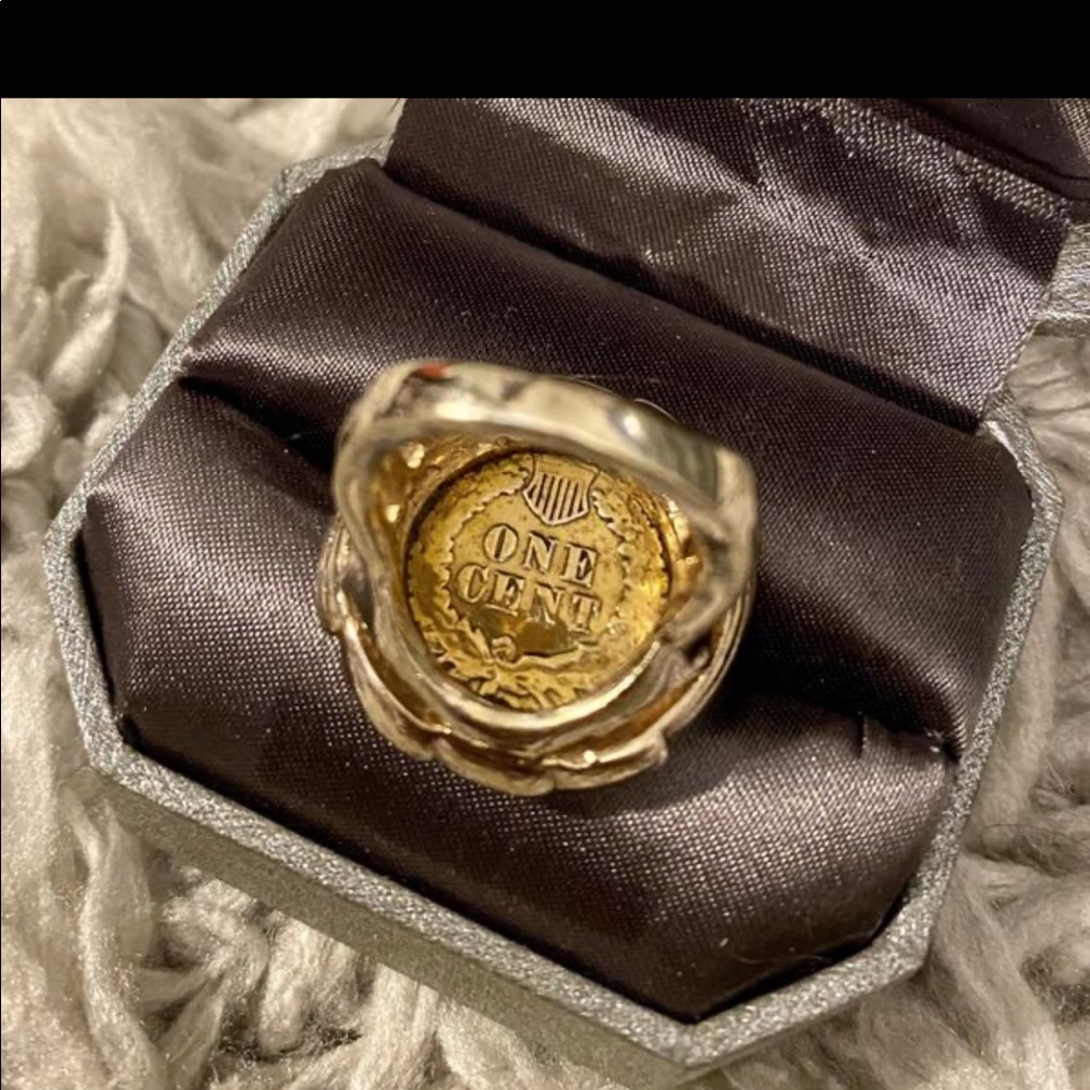 1905 Indian Head Penny, on Sterling Silver Ring